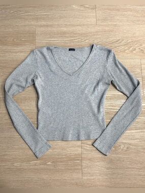 Brandy Melville Long Sleeve V-Neck Top